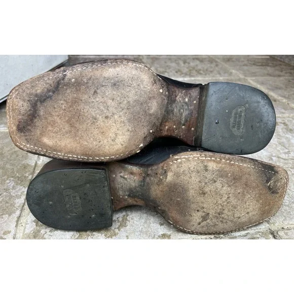 Nocona Imperial Calf Western Boots Men's 10D Black Square Toe - Picture 5 of 12